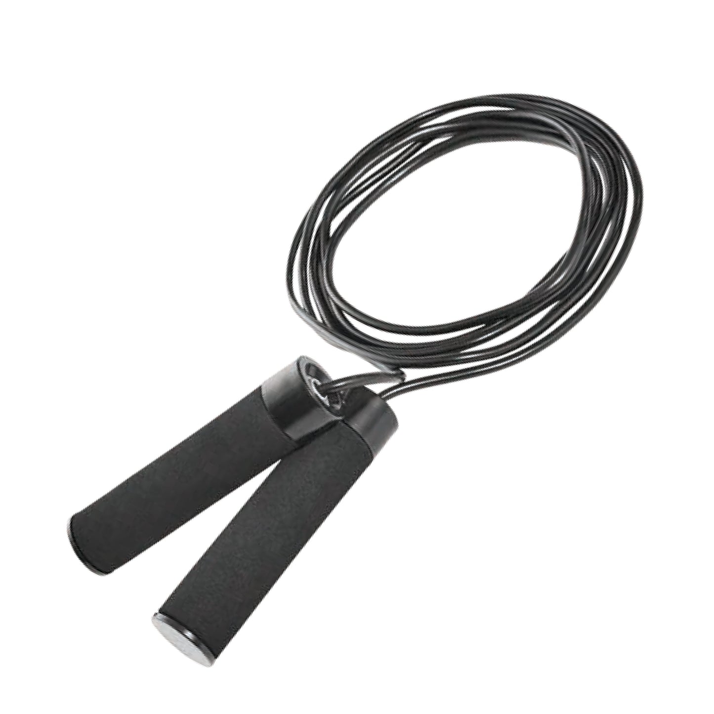 Speed Jump Rope with Light Weight Handles, 9' Length, Black