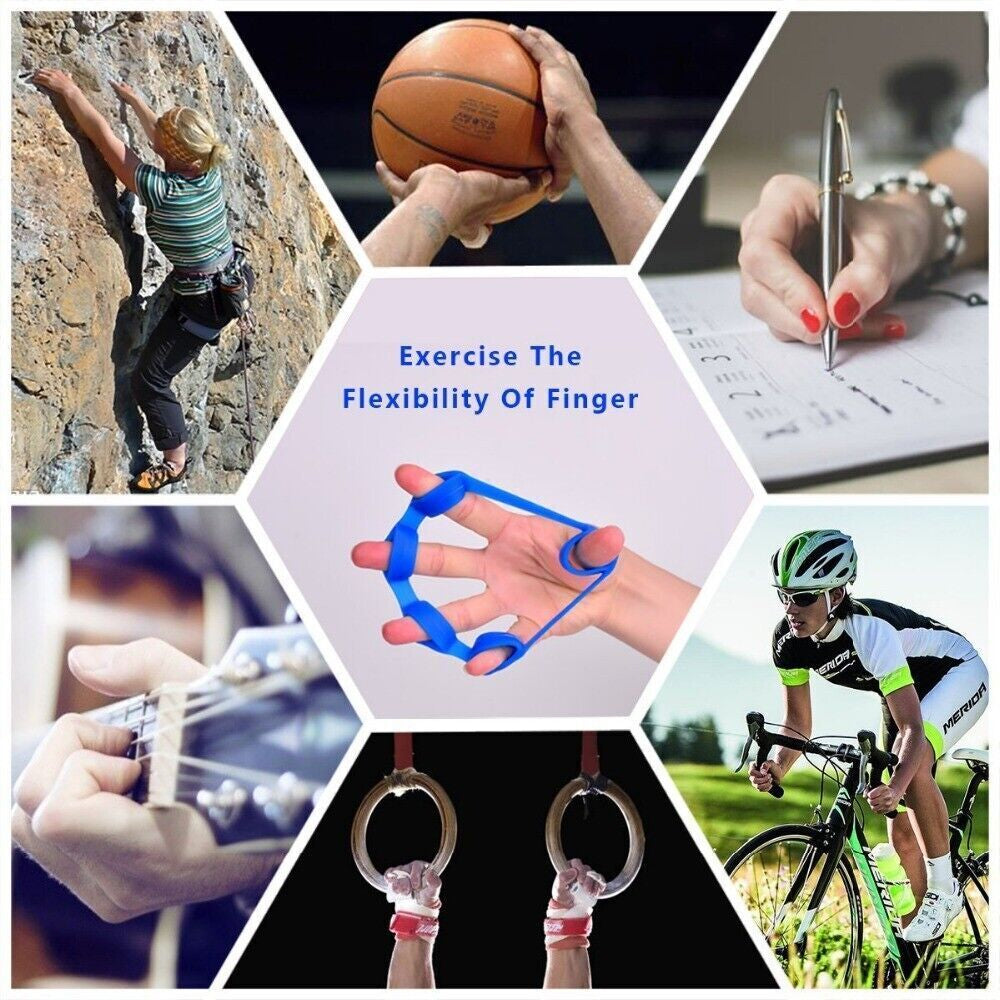 Finger Exerciser Hand Strengthener Wrist Forearm Grip Trainer Resistance Band US