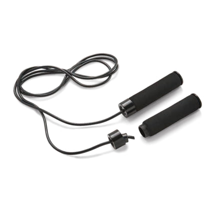 Speed Jump Rope with Light Weight Handles, 9' Length, Black