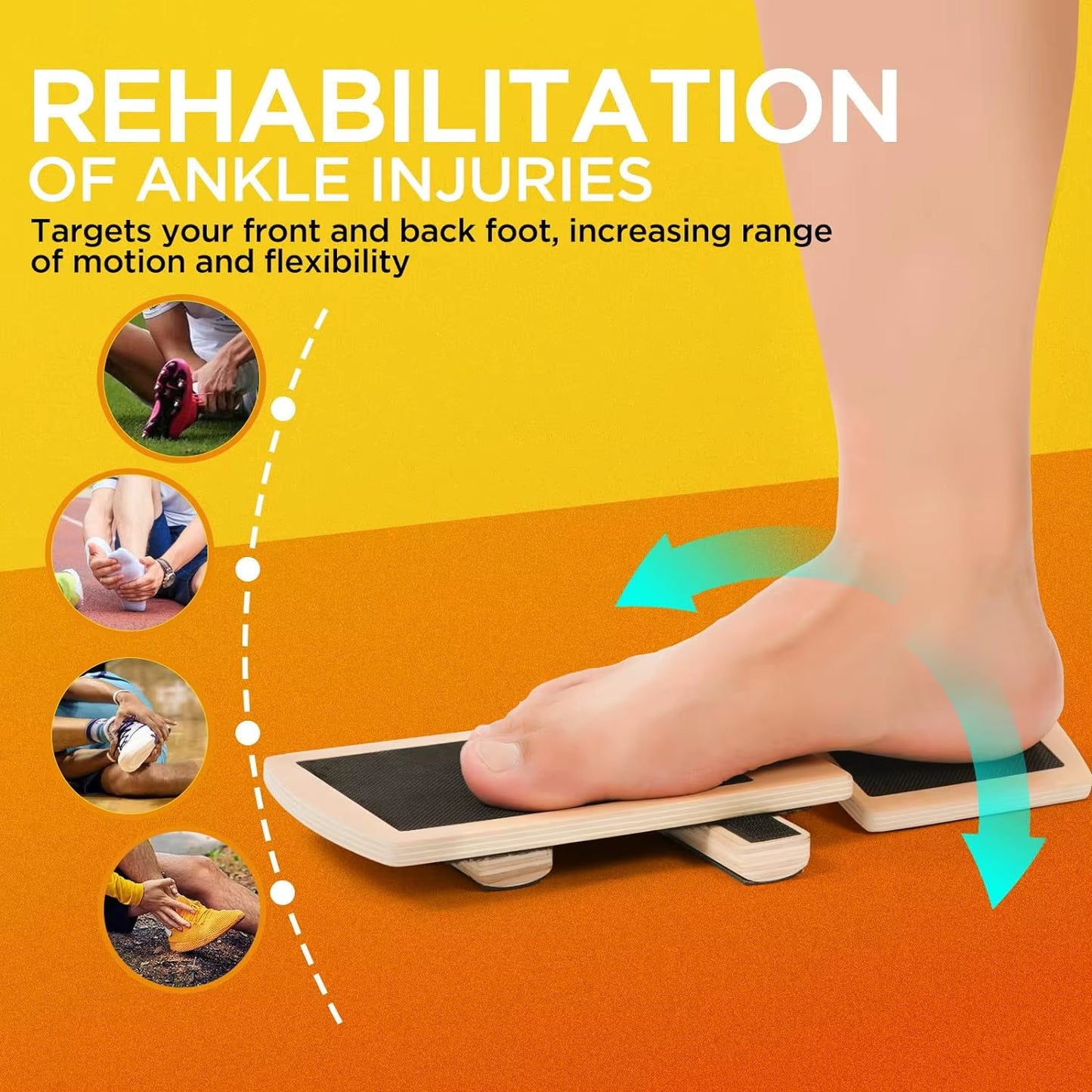 Ankle Balance Board Foot Strengthener Trainer for Pilates Balance Training Sprained Ankle Stability Exercises Plantar Fasciitis