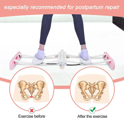 Leg Exercise Equipment - Pelvic Muscle Hip Trainer Inner Thigh Exerciser for Women, 2 in 1 Ski Exercise Machine Strength Training Leg Machine, Home Gym Machine Indoor Workouts Equipment