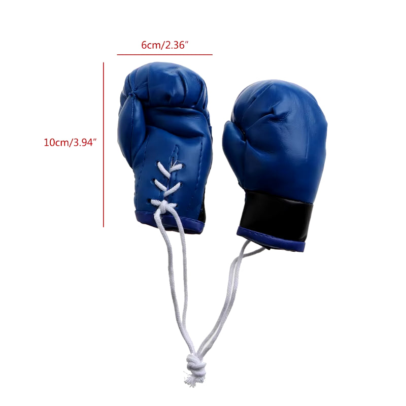 Mini Boxing Gloves Miniature Punching Gloves Car Hanging Pendant Boxing Gloves Model Decoration Rearview Mirrors Styling